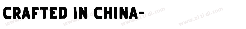 Crafted in China字体转换